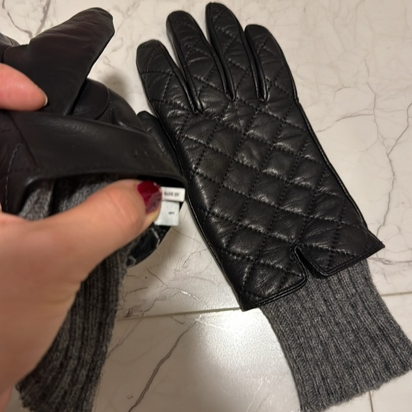 sandro quilted leather gloves - Picture 3 of 7